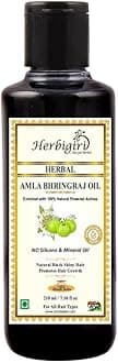 Herbigiri Natural Herbal AMLA & BHRINGRAJ HERBAL HAIR OIL Pack Of 01 (210Ml)