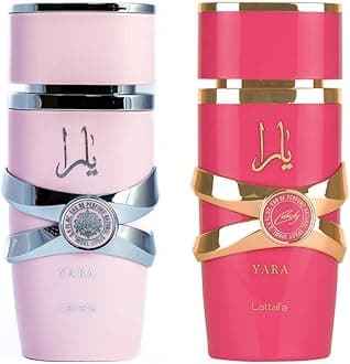 2 Piece Fragrance Bundle for Women (3.4 Ounce Yara Eau De Parfum Spray + 3.4 Ounce Yara Candy Eau De Parfum Spray)