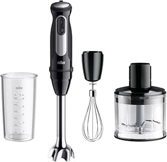 MultiQuick 5 Pro MQ55236M Hand Blender - Electric Hand Blender with 25 Speeds, EasyClick Plus System for Accessories, 3-Piece Accessory Set, 1000 Watt, Black