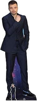 Star Cutouts Ltd CS813 Sebastian Stan Lifesize Cardboard Free Table Top Cutout Gift for Fans Height 184cm Width 66cm, Multicolour