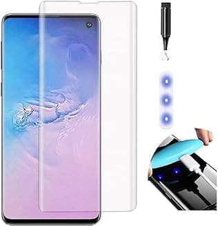 NISHTECH Advanced Hd+ Curved Uv Tempered Glass Screen Protector Designed For Samsung Galaxy S10 Smartphone||Full Screen Coverage With Easy Installation Kit(Anti-Scratch)