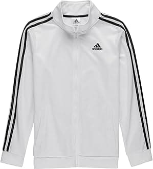 adidas Boy's Big Kid Split Tricot Jacket Warm Up Jacket
