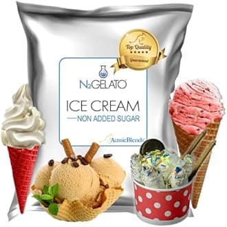 AussieBlends No Added Sugar Ice Cream Mix For Soft Serve, Milkshakes, Sundaes, and Frozen Desserts | Soft Serve Ice Cream Mix | 1-Pack, Imported