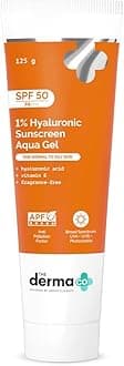 1% Hyaluronic Sunscreen Aqua Gel SPF 50 PA++++ | Hydrating, Lightweight & Non-Greasy | No White Cast | Broad Spectrum & Blue Light Protection | Clinically Tested - (In-Vivo) | 125 g