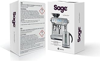 Sage Descaler Pack of 4 – Biodegradable Powder for Coffee Machines, Kettles & Espresso Machines – Removes Limescale, Preserves Performance