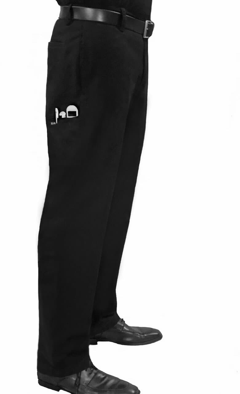 Story One Chef, Server & Bartender Work Pants for Men, 2 Utility Pockets, Black