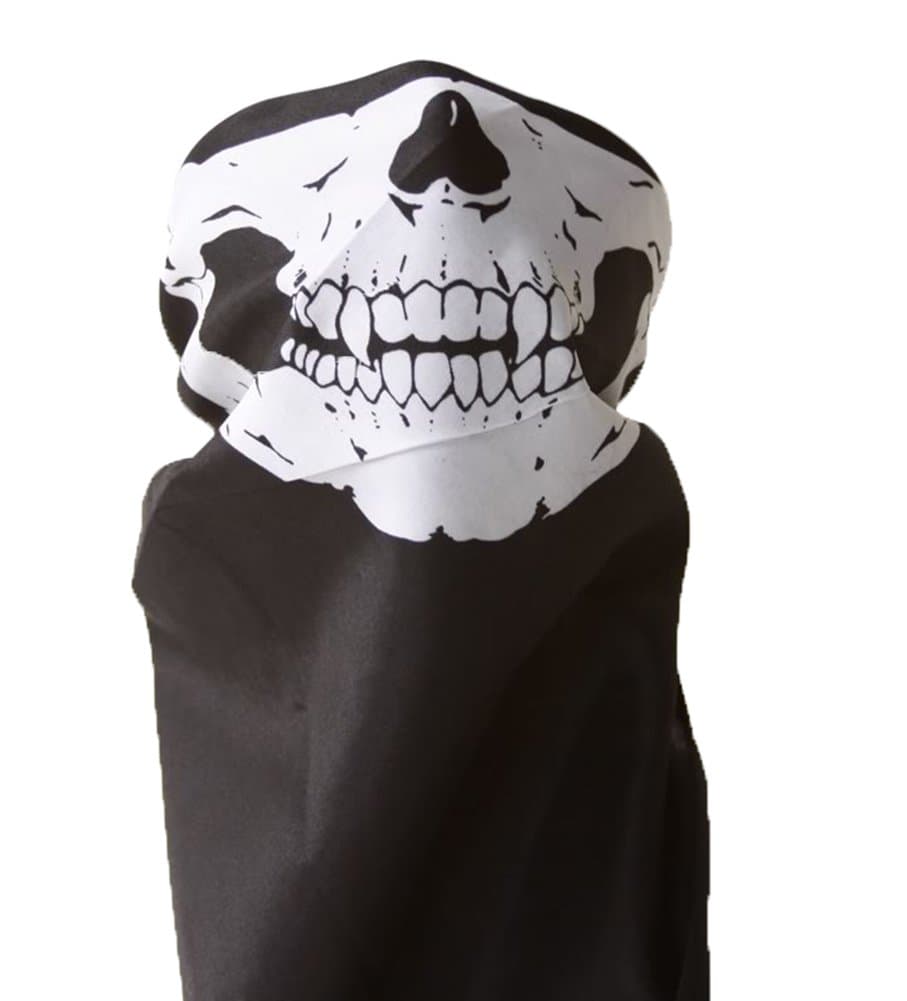 CooolBandana Skull/Skeleton Mask - Black/White