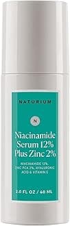 Naturium Niacinamide Face Serum 12% Plus Zinc 2%, Skin Complexion Treatment & Pore Minimizer, with Hyaluronic Acid & Vitamin E, 2 oz