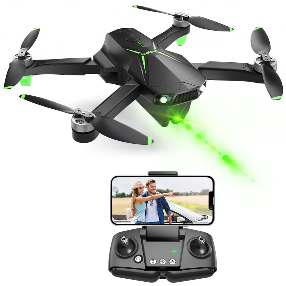 Drone with Camera 4K for Beginners as Gift - Under 250g, 50 minutes Flight Time, Two Batteries, 4K Fotos, 2K Videos, GPS Intelligent Return, C0 class - GPS Drone (Gift Idea)