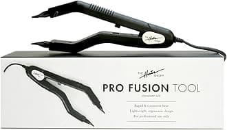 The Hair Shop Pro Fusion Tool - Keratin Melting Connector Machine for Extensions, Matte Black Ergonomic Patented Design - Professional Salon Heat Tool for Keratip