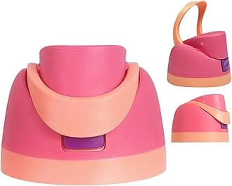 SysMual Replacement Cap for Owala Freesip, Replacement Accessories for Owala Free Sip, One Button Water Bottle Top Lid Compatible with Owala Cup 16oz 24oz 32oz 40oz, Leakproof, BPA-Free(Orange Pink)