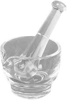 Mortar and Pestle Bowl, Mixer and Grinder for Medicine, Glass (8 oz)