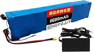 10S3P 36V 6000AhM365 36V Battery Pack, M365 Electric Scooter BMS, Waterproof Lithium Battery Pack with Charger