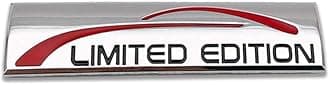 Chrome Metal Limited Edition Logo Car Emblem Premium 3D Badge Auto Rear Trunk Sticker Side Fender Decal (Silver)