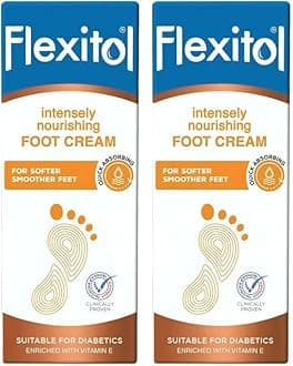 Flexitol Intensely Nourishing Foot Cream, Quick Absorbing, Vitamin E-Enriched Formula to Hydrate, Soften, and Moisturise Very Dry Feet and Legs, Maintain Smooth Feet, 1 x 145g (Pack of 2)