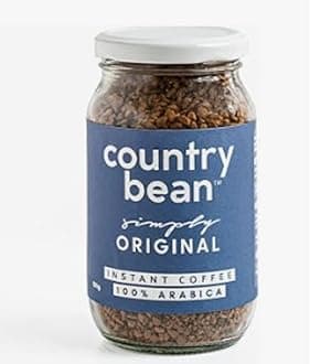 Country Bean Original (Non-Flavoured) Instant Coffee Powder 100 Gram | Arabica, Freeze-Dried Coffee | No Added Sugar | Makes 50 Cups - Jar