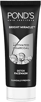 Pure Bright Face Cleanser with Foam for Hydrated Skin; Activated Charcoal and Green Tea gives Radiant Skin, 100g