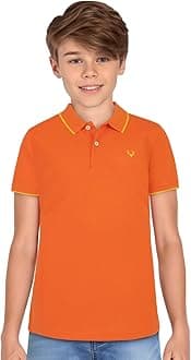 Allen Solly Boys’ Solid Polo T‑Shirt | Soft Cotton Fabric | Smart Casual Everyday Wear