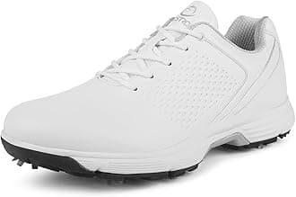 THESTRON Professional Golf Shoes for Men 7 Spikes Non-Slip Outdoor Golf Sport Training Sneakers Mens Comfortable Sport Shoes for Golfing Size 7-15
