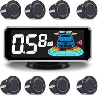 Car Parking Sensors Kit Reverse Radar parktronic System Auto Electronics Vehicle Backup Assistant Reverse 8 Sensor (Matte Black)