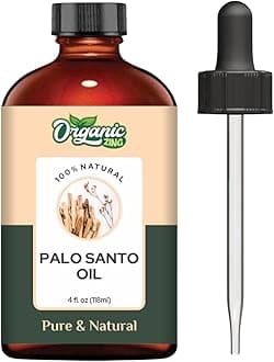 Organic Zing Palo Santo (Bursera graveolens) Oil | Pure & Natural Essential Oil for Aroma, Diffusers, Skincare & Hair care - 118ml/3.99fl oz