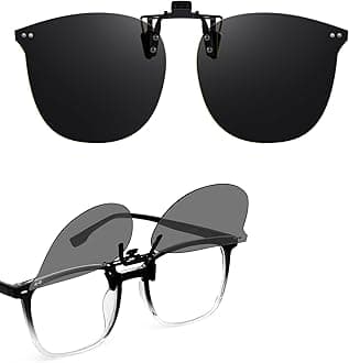 Polarized Flip Up Clip on Sunglasses Over Prescription Glasses for Men Women Polarized Anti Glare