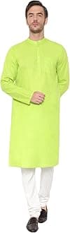 LATEST CHIKAN Men's Cotton Blend Solid Long Kurta Full Sleeves - Casual Ethnic Wear