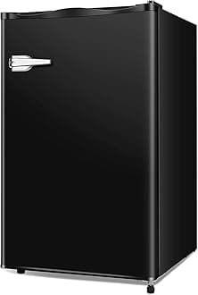 Mini Freezer, 2.3 Cu.ft Small Upright Freezer with Handle and Removable Shelves, Adjustable Thermostat, Low Noise for Bedroom/Apartment/Office, Black