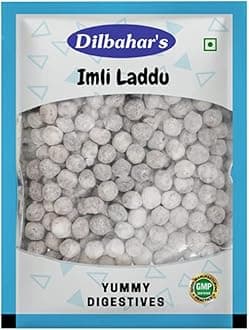 Dilbahar's Imli Laddu Small 400G Pack Of 1 | Imli Ladoo Candy | Mukhwas Mouth Fresheners | Digestive Imli Pachak Goli | Chatpati Imli Candy