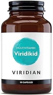 ViridiKid Multivitamin & Mineral Capsules | Essential Nutritional Support for Kids 2+ | Pure Formula with Vitamins A, B, C, D, E, K, Zinc, Iron | Easy-to-Swallow Microcapsules | 90 Caps