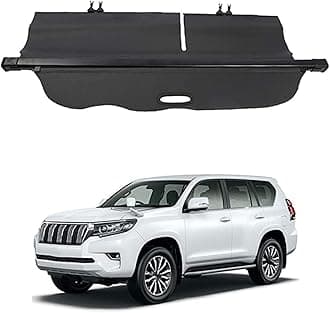 Car Rear Trunk Parcel Shelf,For Toyota Land Cruiser Prado Fj150 Lc150 150 2010-2019, Retractable Rear Trunk Decoration Accessories,A-Black1