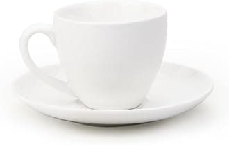 Shallow 90ml Cup and Saucer Set, White, 90ml, TS-WH-61