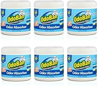 Solid Odor Absorber Eliminator for Home and Small Spaces, Fresh Linen Scent, 14 Ounces Each, 6-Pack