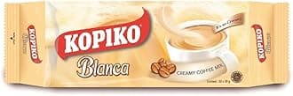 Kopiko Creamy Blanca Long Pack 3 in 1 Instant Coffee Mix 30 Bags, 30g