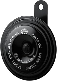 HELLA 002768821 Black 92mm 24V Disc Horn Kit (Universal Fit)