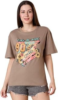 ECOTONIQUE Oversized Graphic Printed Women's Organic Cotton T-Shirt