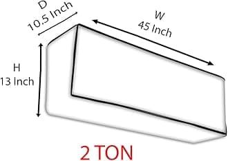Split AC Cover Indoor Unit for 2 Ton Capacity AC, All Weather Cover/Attractive Digital Prints/Dustproof/Water Resistant AC Cover (Maroon Flower)