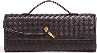 Upbull Trendy Woven Evening Clutch Purses Women Underarm Shoulder Handbag Cute Satchels Crossbody Purse PU Leather Wallet