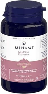 Omega 3 Fish Oil Supplement - Minami - MorDHA Prenatal with high Concentration of DHA Formula - Supports Brain and Eye Development of Foetus and Breast-fed Infants - 60 Softgels