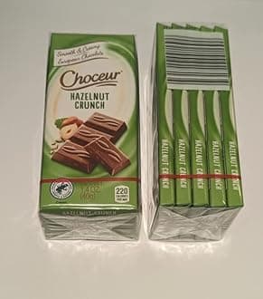 Hazelnut Crunch Smooth & Creamy European Chocolate Bars - 5 Bars x 1.4oz (40g)