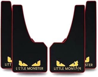 4 pcs Soft Material Automotive Car Mud Flaps Universal Fit Black Splash Guards Rubber mud Guard No Collision Universal 43.5cm23cm0.5cm (LM)