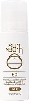 Sun Bum Mineral SPF 50 Sunscreen Roll-On Lotion Vegan and Reef Friendly Octinoxate & Oxybenzone Free Broad Spectrum Moisturizing UVA/UVB Easy Roller Ball Sunscreen Lotion with Zinc and Vitamin E 3 oz