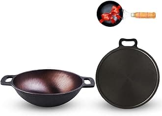 The Indus Valley Super Smooth Cast Iron Cookware Set + Free Iron Tadka Pan | Kadai (25 cm) + Tawa (30 cm) | Pack of 3 | Naturally Nonstick, Pre-Seasoned, 100% Pure & Toxin-Free, No Chemical Coating