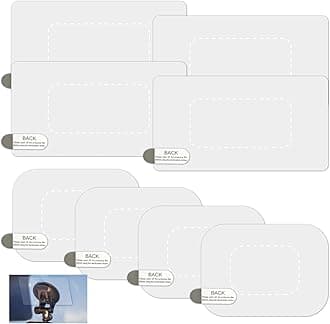 GUGUMO 8Pcs Dashcam Windshield Sticker, Electrostatic Stickers for Dash Cam, Prevent Scratching & Falling, Windshield Static Sticker for Mounting Dash cam Phone Projection Screen (8-Pcs)