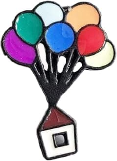 Flairs New YorkPremium Handmade Enamel Lapel Pin Brooch Badge (Up Balloons House, 1 Pin)