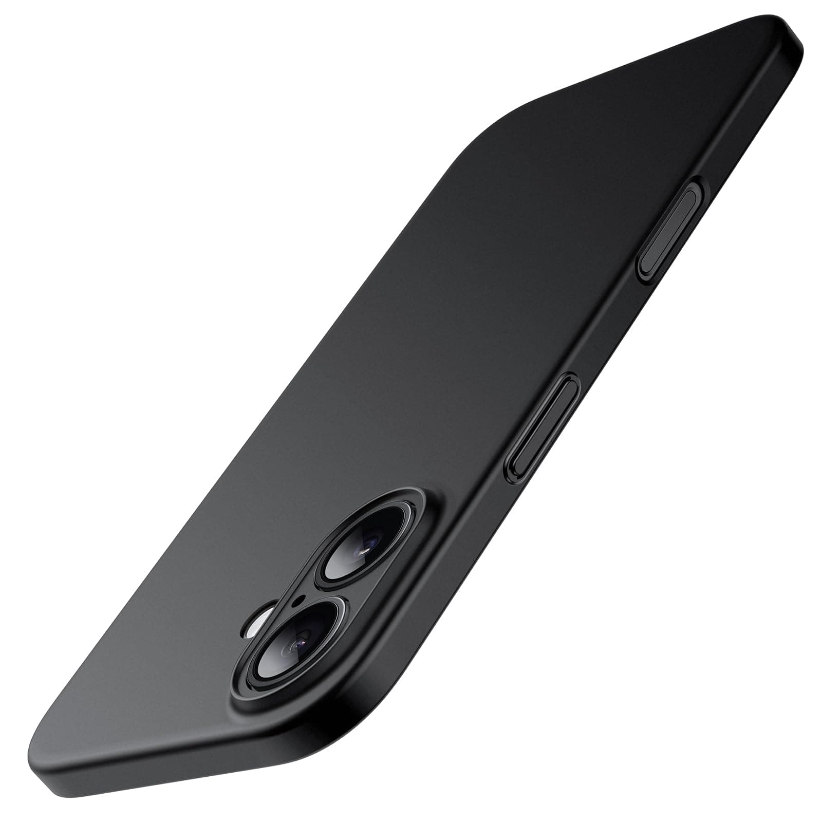 Ultra Slim Case for iPhone 16 6.1 Inch, Camera Lens Full Protection, Lightweight Matte Finish PP Hard Minimalist Cover (Black)