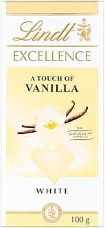 Lindt Excellence White Chocolate Bar with a Touch of Madagascan Vanilla , 100 g ​