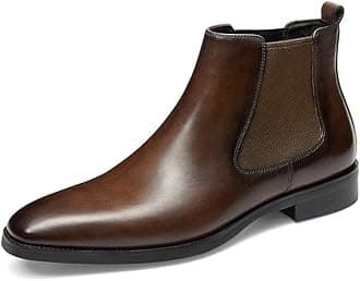 GIFENNSE Mens Chelsea Boots Leather Dress Boots for Men