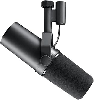 Shure Dynamic Microphone SM7B: Cardioid Unidirectional XLR Wired Noise Reduction for Streaming, Audio, Music, Performance, Recording, YouTube Live Broadcasting, Gaming, Vocal, Podcast, DTM, Home