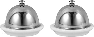 DOITOOL Practical Relish Plate 3.74In Ceramic Butter Dish with Lid Multifunctional Food Container for Home Kitchen Party Serving Cheese Desserts